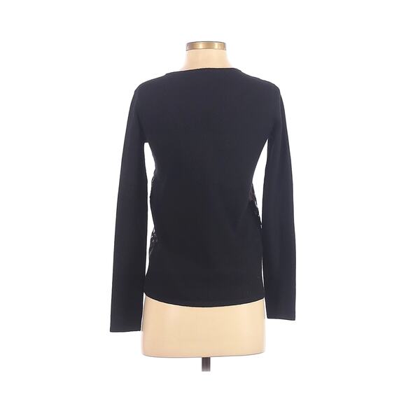 Saks Fifth Ave Lace Panel Front Cashmere Sweater - Picture 2 of 4